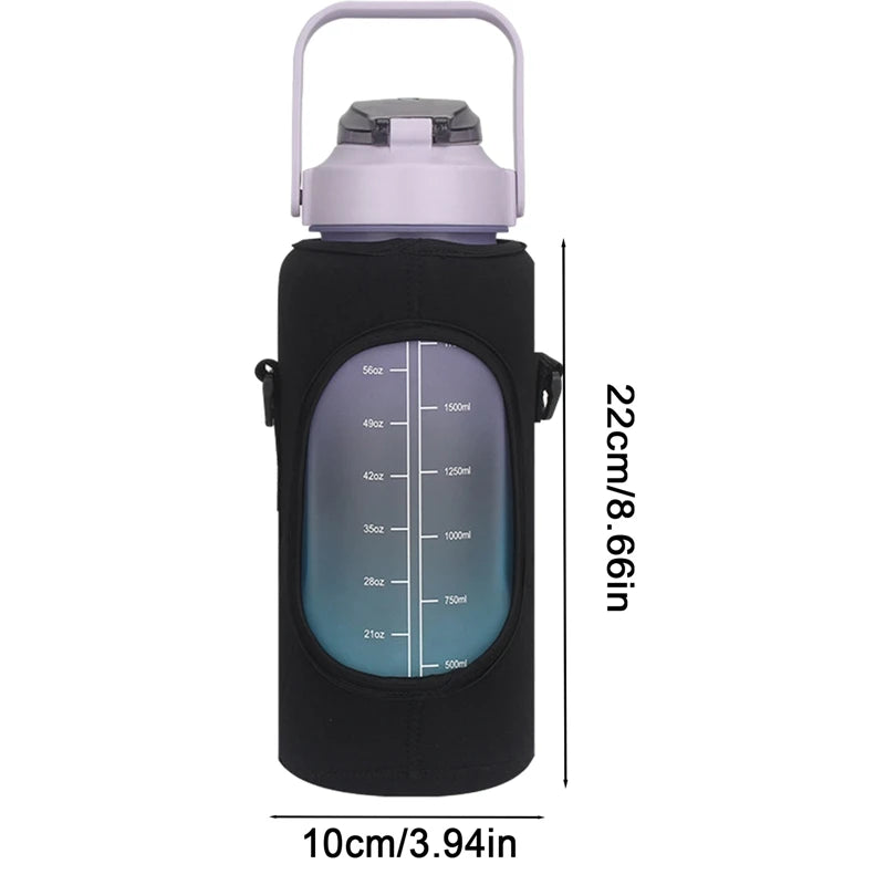 Half Gallon Sport Water Bottle Insulated Sleeve With Strap