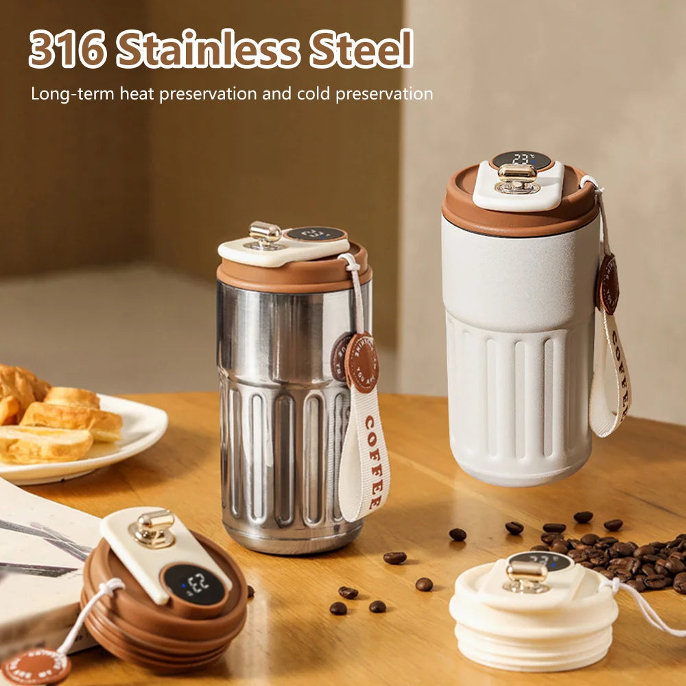 Double-layer Stainless Steel Vacuum Insulated Cup With Intelligence Temperature Display
