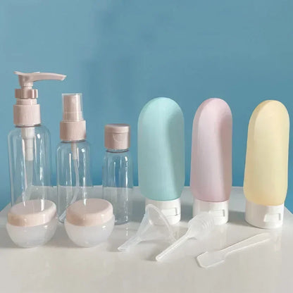 Travel Refillable Bottle Set Spray Lotion Shampoo Shower Gel Tube Bottling Cosmetic Empty Liquid Container Portable Tool Refill