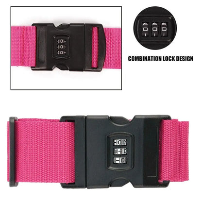 New Combination Lock Luggage Strap Adjustable Baggage Belts