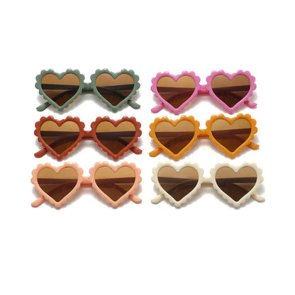 Cartoon Heart Kids Sunglasses with UV Lens
