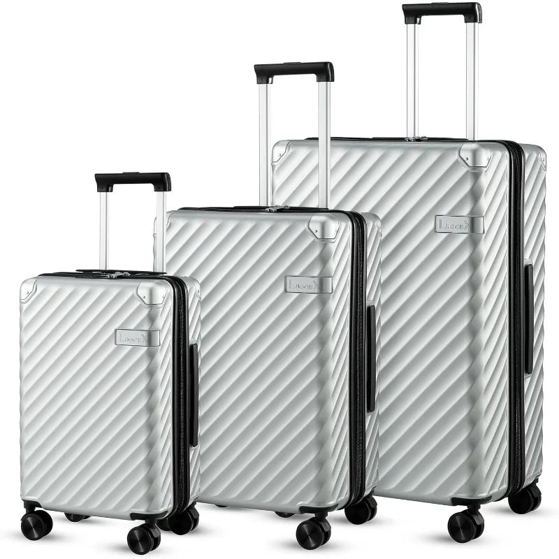 Expandable Luggage Sets  with Spinner Wheels - PP Carry on with TSA Approve