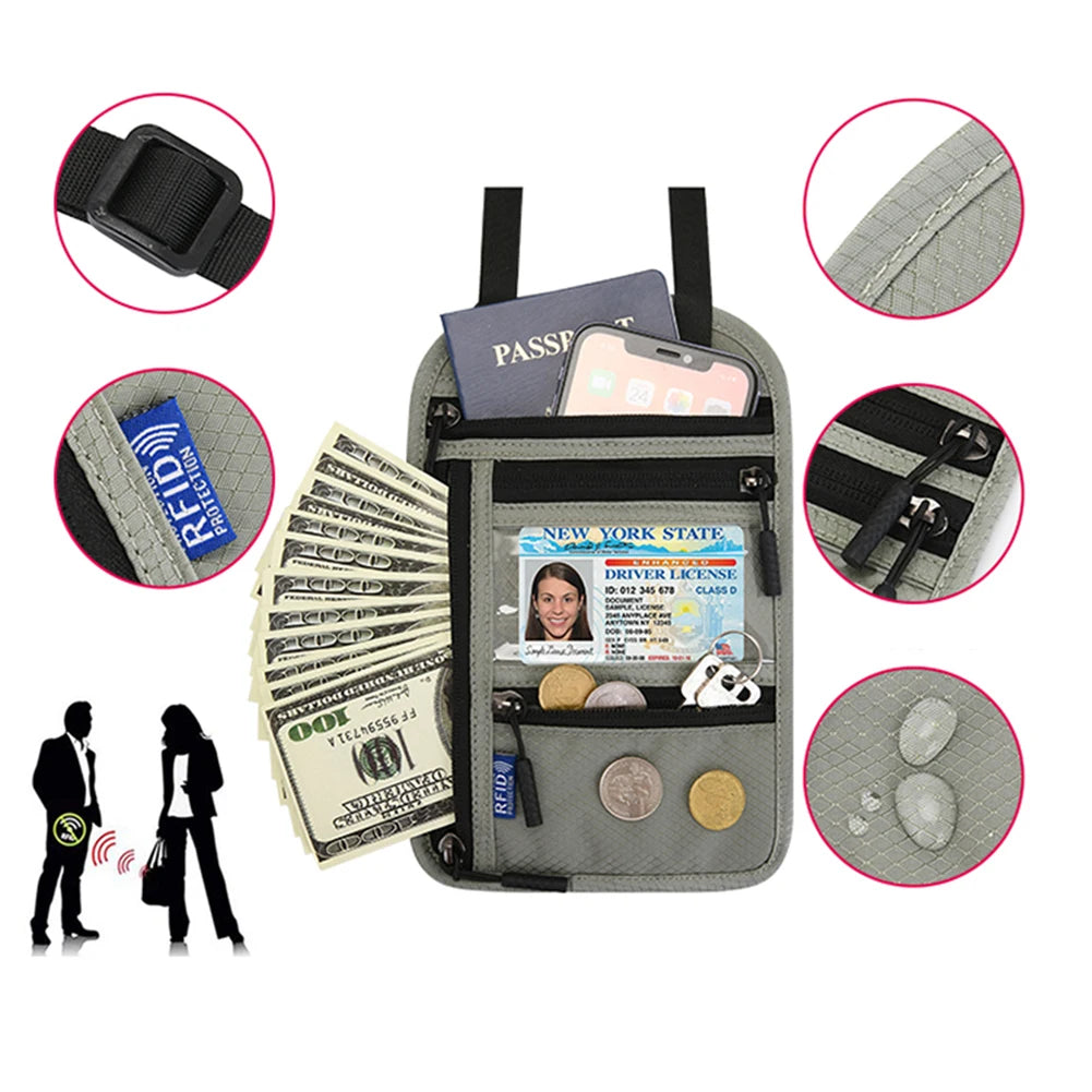 Waterproof Anti-theft Travel Document Organizer Bag