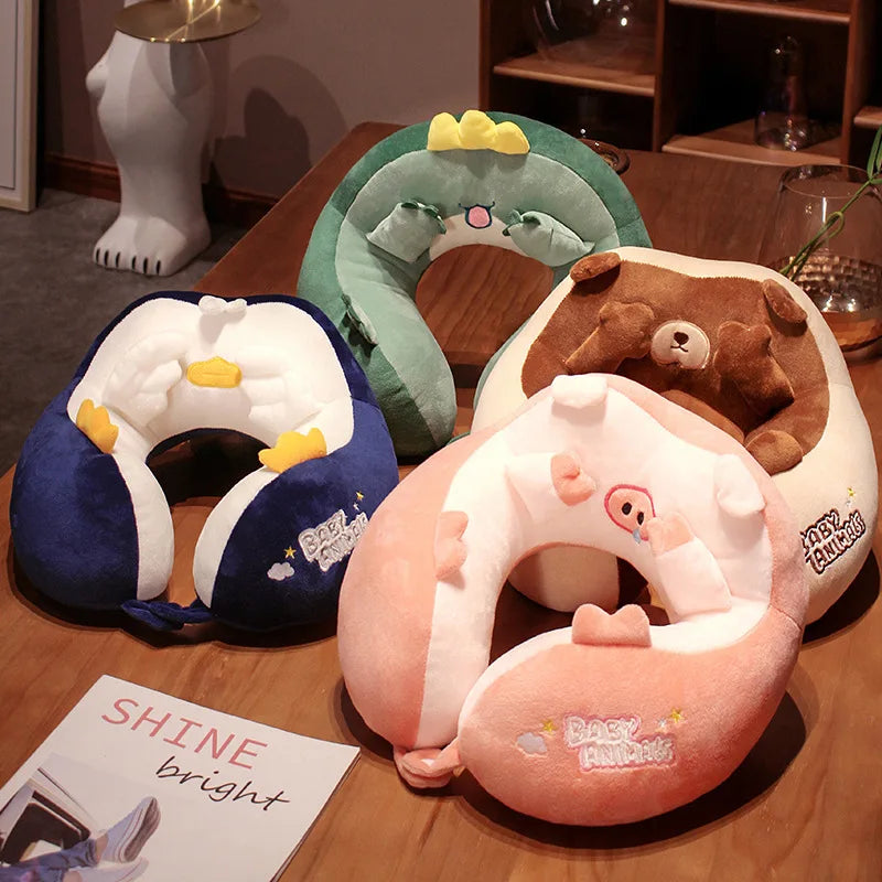 Cartoon Animal U-shaped Pillow of Memory Foam
