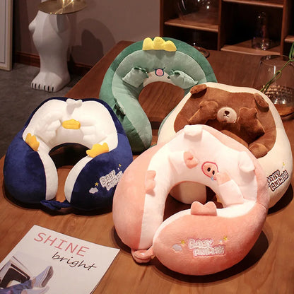 Cartoon Animal U-shaped Pillow of Memory Foam