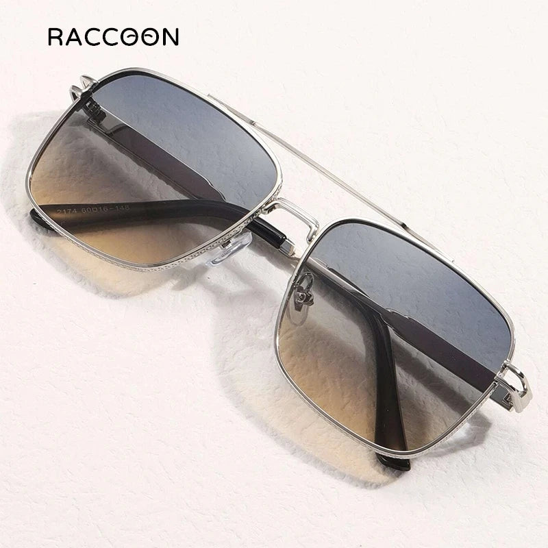 Classic Pilot Sunglasses Metal Frame Vintage 70S Stylish Eyewear