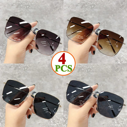 Unisex Retro Alloy Frame Sun Glasses