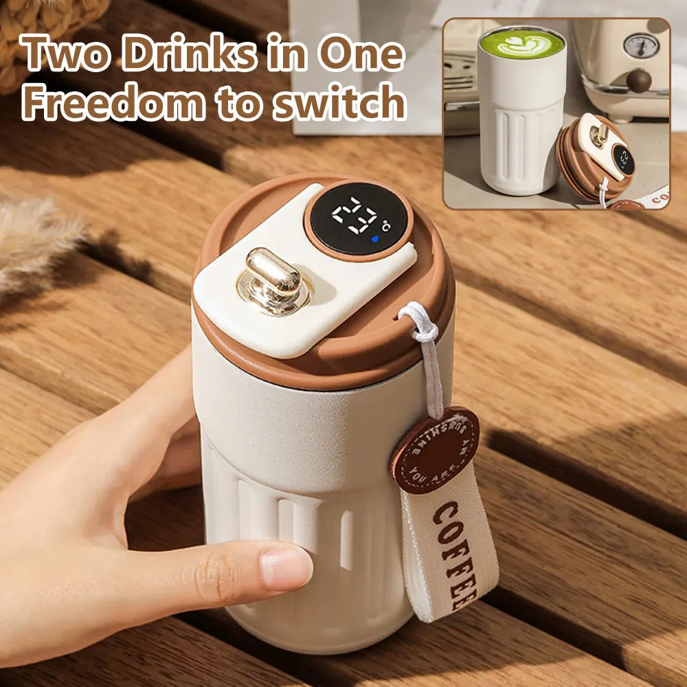 Double-layer Stainless Steel Vacuum Insulated Cup With Intelligence Temperature Display