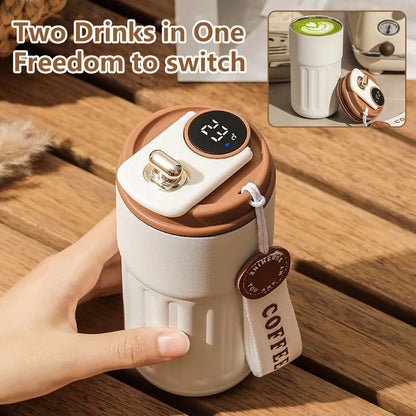 Double-layer Stainless Steel Vacuum Insulated Cup With Intelligence Temperature Display