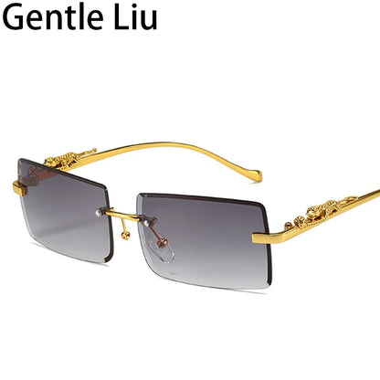 Rimless Rectangle Sunglasses
