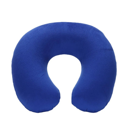Inflatable Headrest U-shaped with Short Plush Cover 9 Colors