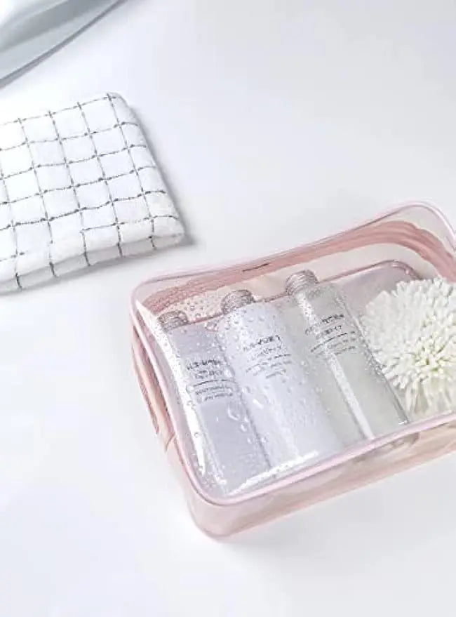 Small Clear Pouch, 6.6"x2.3"x4.7" Size TSA Approved