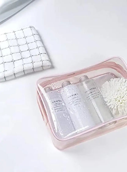 Small Clear Pouch, 6.6"x2.3"x4.7" Size TSA Approved