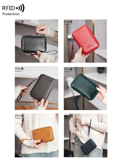 RFID passport holder multifunctional PU leather wallet holder unisex