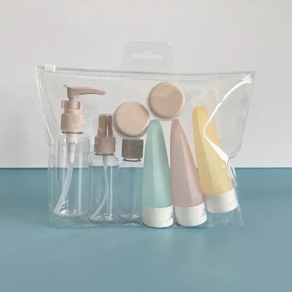 Travel Refillable Bottle Set Spray Lotion Shampoo Shower Gel Tube Bottling Cosmetic Empty Liquid Container Portable Tool Refill