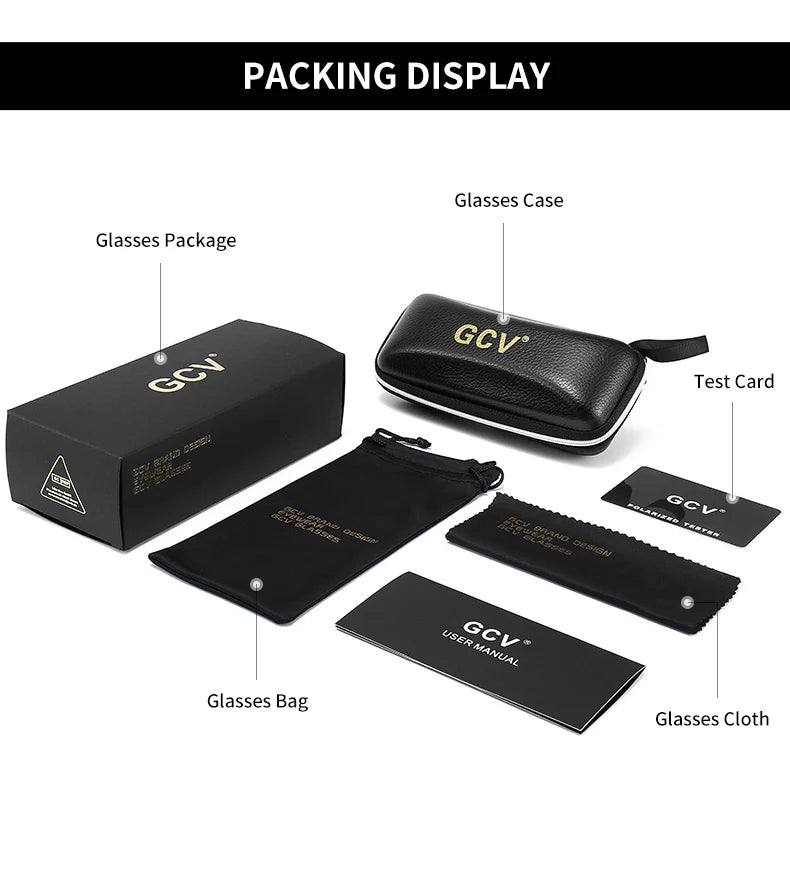Acetate Square Rectangular Polarized Eyewear with Uv400 Lens