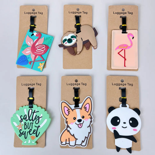 Creative Silicon Luggage Tag of Corgi & Cat