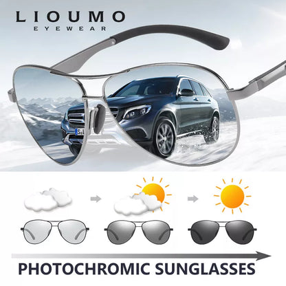 Pilot Photochromic Anti-Glare Sunglasses