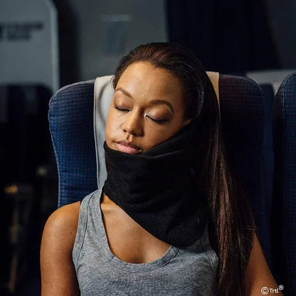 Ergonomic Neck Pillow for Airplane Travel, Car Side Sleeping and Office Napping