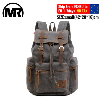 14 Inch Retro Canvas Wear-resistant Vintage Laptop Backpack