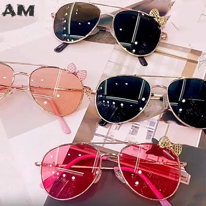 Children Classic Pilot Sunglasses Metal Frame Eyewear