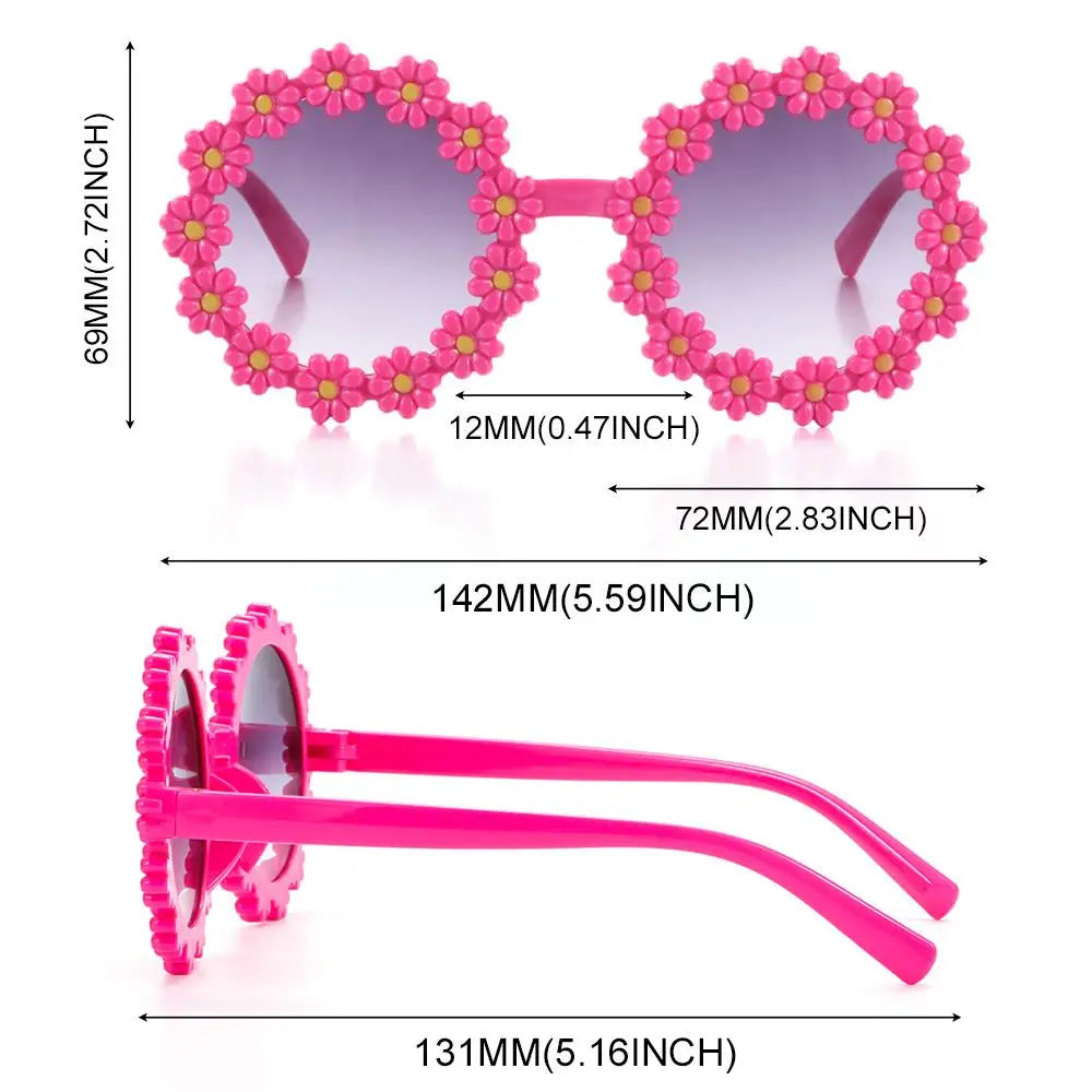Children Cute Acrylic Flower Outdoor Sun Protection Sunglasses