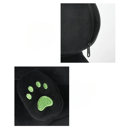 Cartoon Neck Pillow  Dual-purpose U-shaped Pillow Black Cat Series