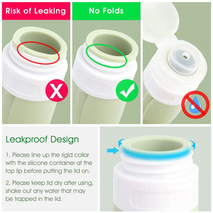 Travel Bottles, Leak Proof BPA Free Refillable Squeezable Silicone Tubes