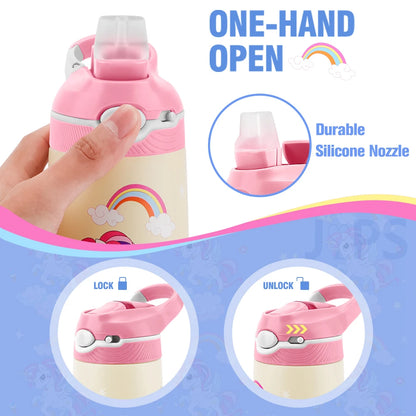 400ML Children Thermal Bottle Unicorn Water Bottle for Travel or School Free of BPA