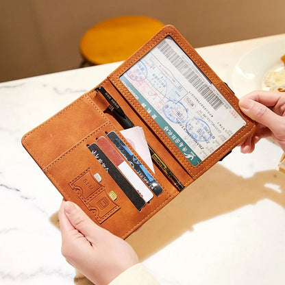 RFID shielded passport and vaccine card holder, movable card slot