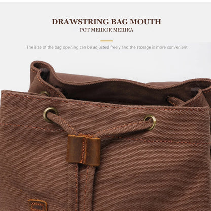 14 Inch Retro Canvas Wear-resistant Vintage Laptop Backpack