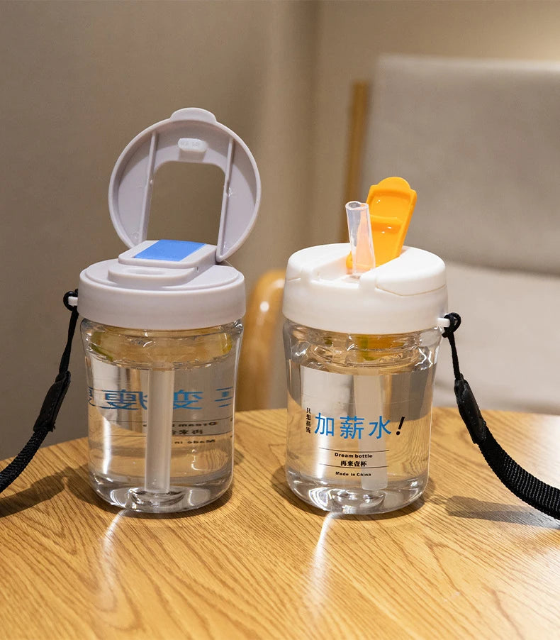 Children Portable Water Bottle With Tea Filter, Leakproof Lid 500ml