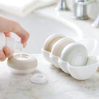 4pcs/set Portable  Refillable Round Travel Cosmetics Bottles