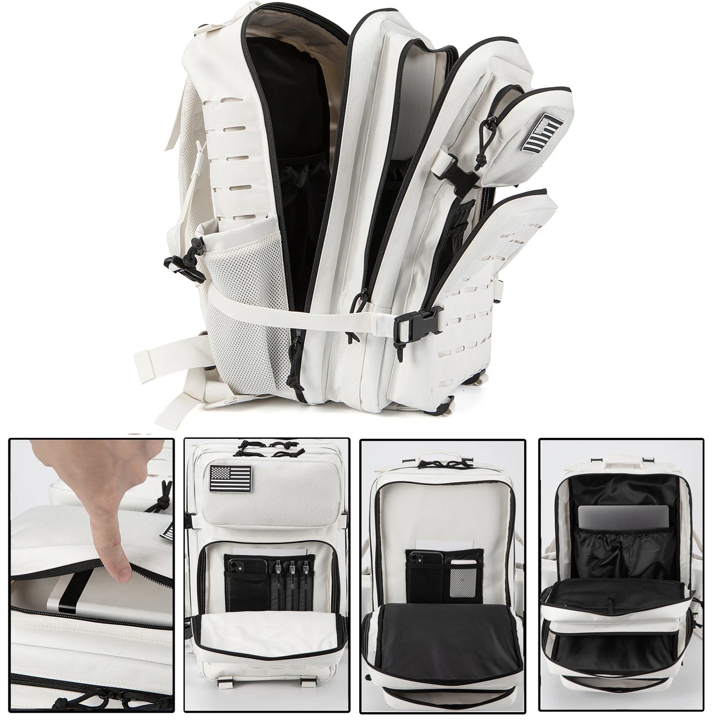 Tactical Military Backpack with Bottle Holder