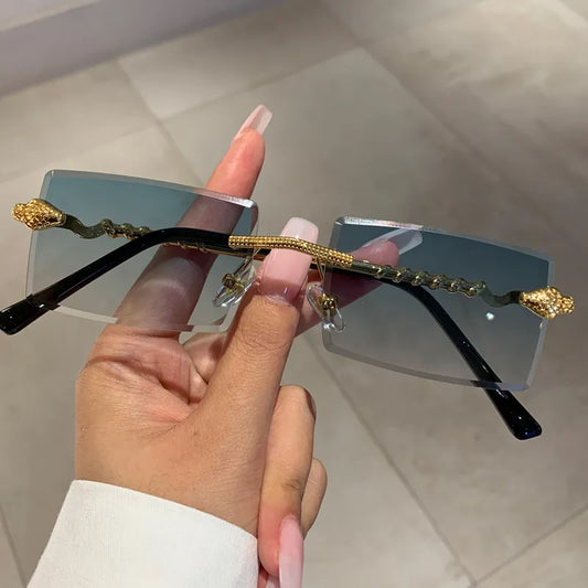 Rimless Rectangular Shades with Twisted Snake Leg