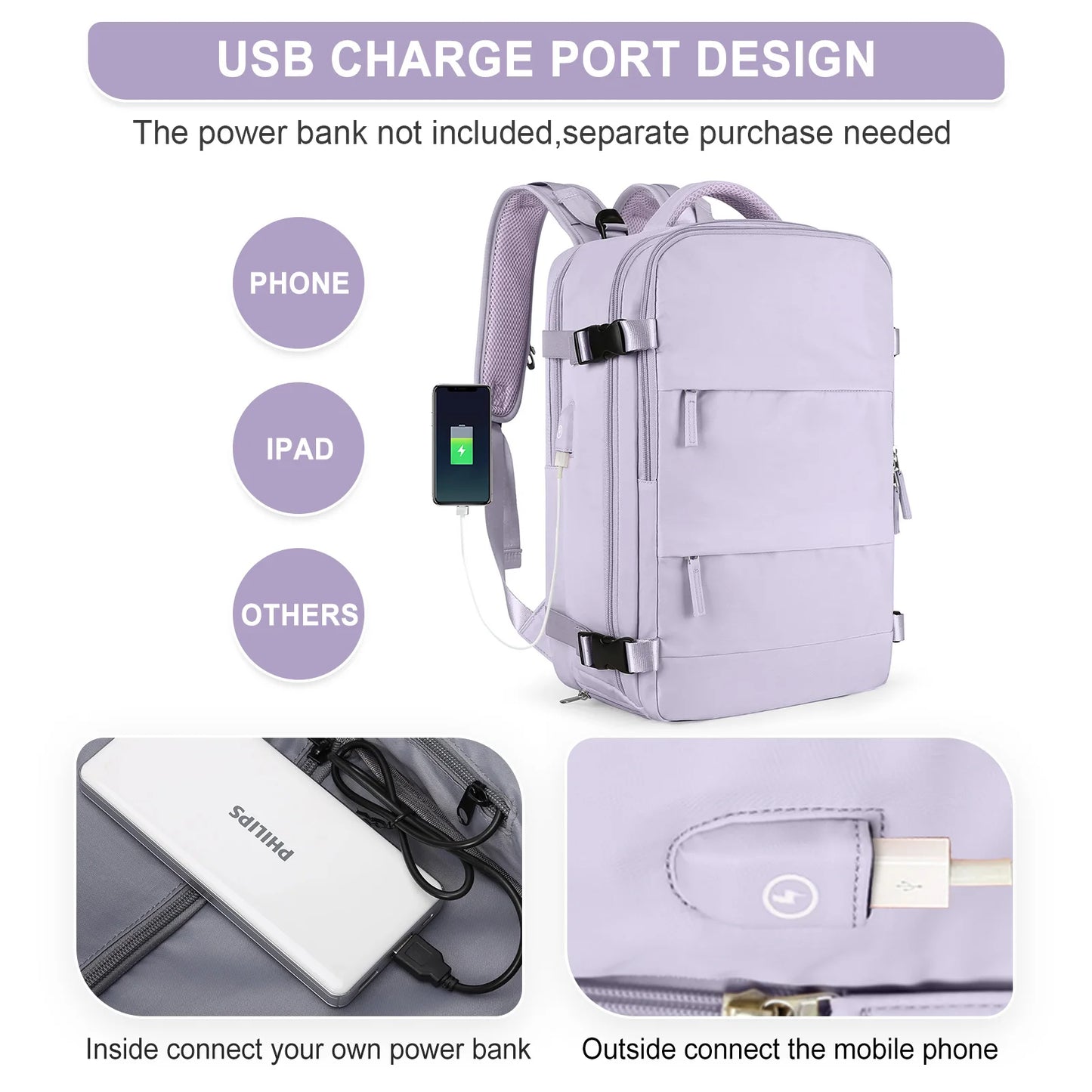 Travel Carry On Backpack, TSA Laptop Backpack Flight Approved,
