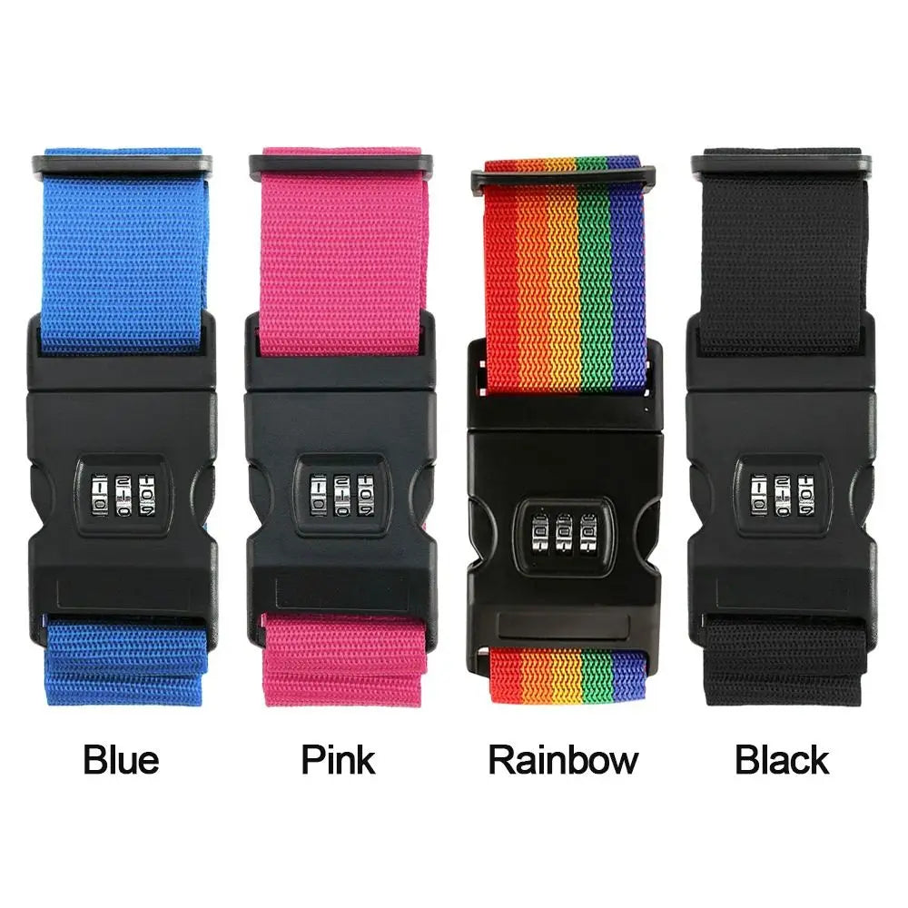 New Combination Lock Luggage Strap Adjustable Baggage Belts
