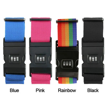 New Combination Lock Luggage Strap Adjustable Baggage Belts