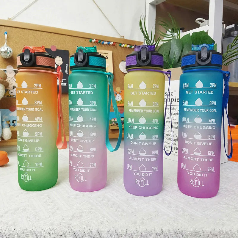 1 Liter Motivational Leakproof Water Bottle