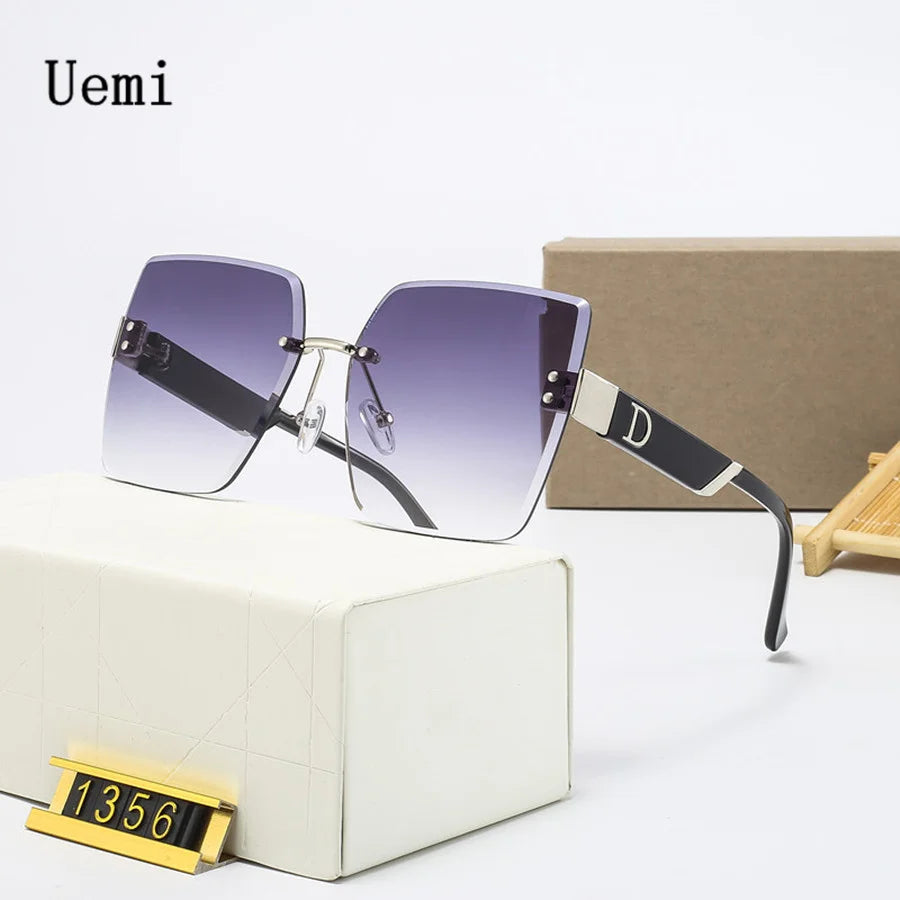 Rimless Square Frame Shades with UV