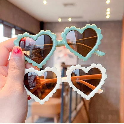 Cartoon Heart Kids Sunglasses with UV Lens
