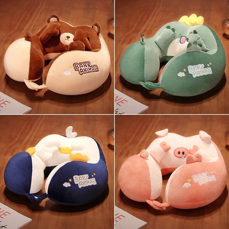 Cartoon Animal U-shaped Pillow of Memory Foam