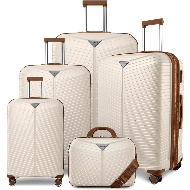 Luggage Sets 5 Piece, Expandable, Spinner Wheels