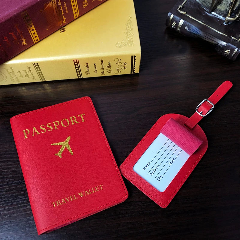 PU Leather Luggage Suitcase Tag Travel Accessories