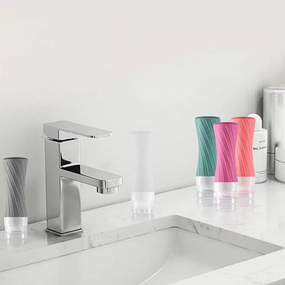 Silicone Travel Cosmetics Bottles Empty Squeeze Containers Leakproof Refillable Bottle