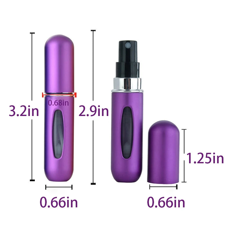 5/10PCS 5ml Mini Portable Refillable Atomizer Perfume Spray Bottle