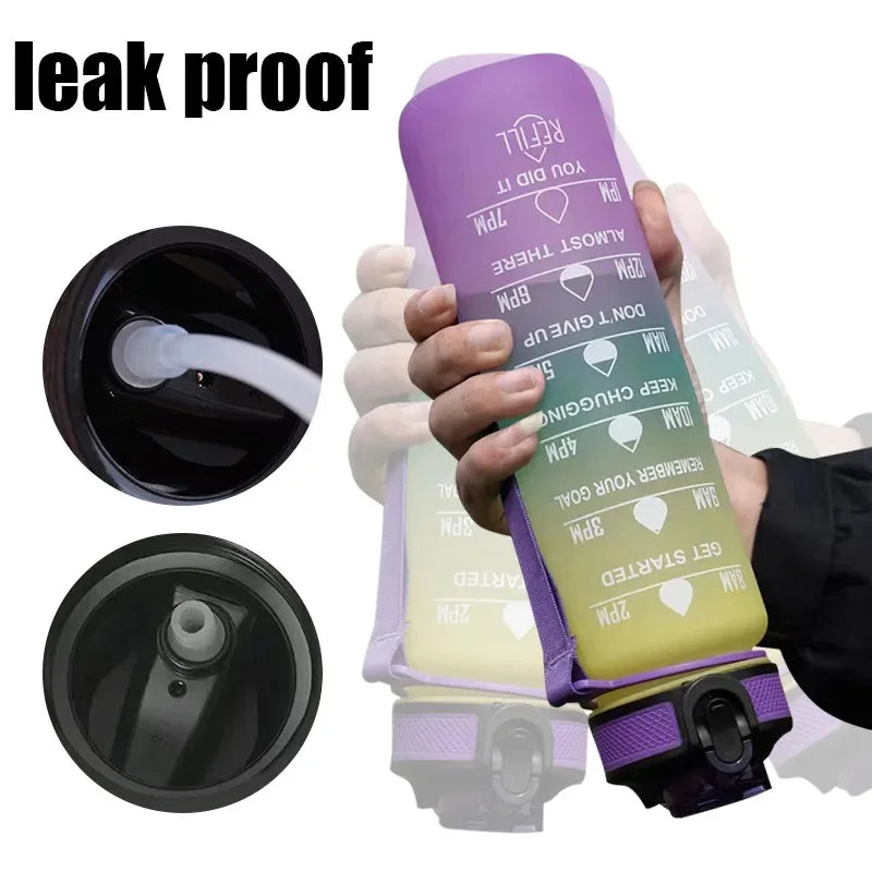 1 Liter Motivational Leakproof Water Bottle