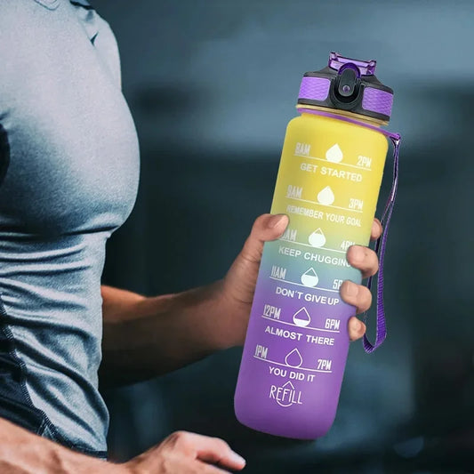 1 Liter Motivational Leakproof Water Bottle