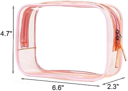 Small Clear Pouch, 6.6"x2.3"x4.7" Size TSA Approved