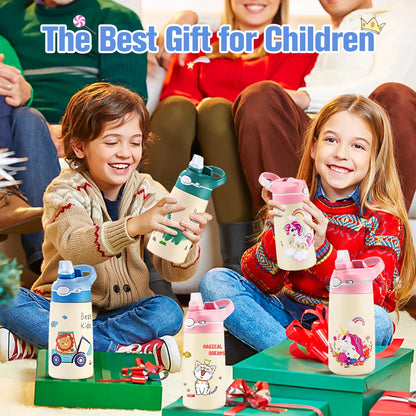 400ML Children Thermal Bottle Unicorn Water Bottle for Travel or School Free of BPA